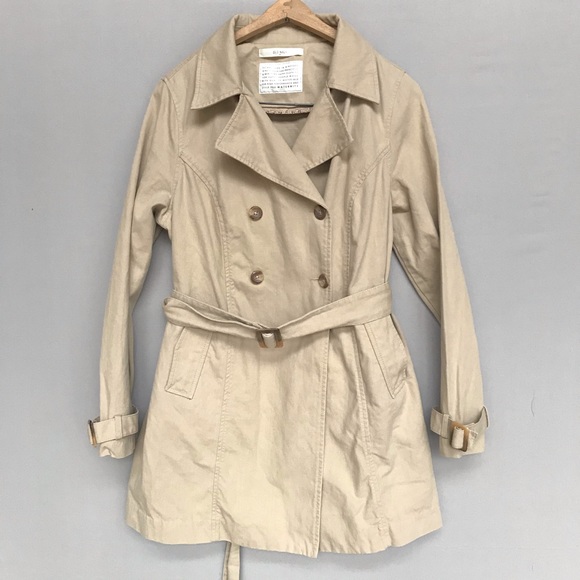 Old Navy Jackets & Blazers - Old Navy Tan Cotton Trench Coat Medium